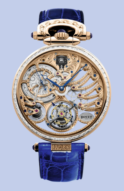 Best Bovet 1822 Virtuoso XI Skeleton Tourbillon Red Gold With diamond Replica watch